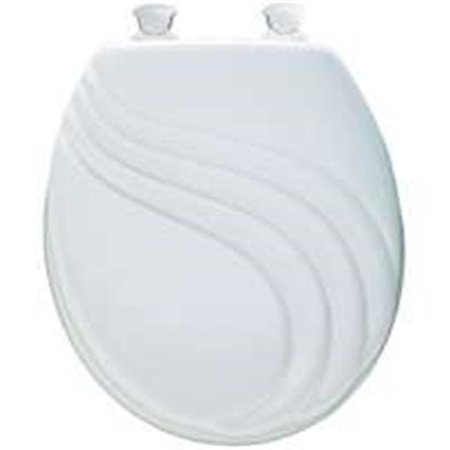CHESTERFIELD LEATHER 27EC-000 Toilet Seat Round Swirl White CH106311